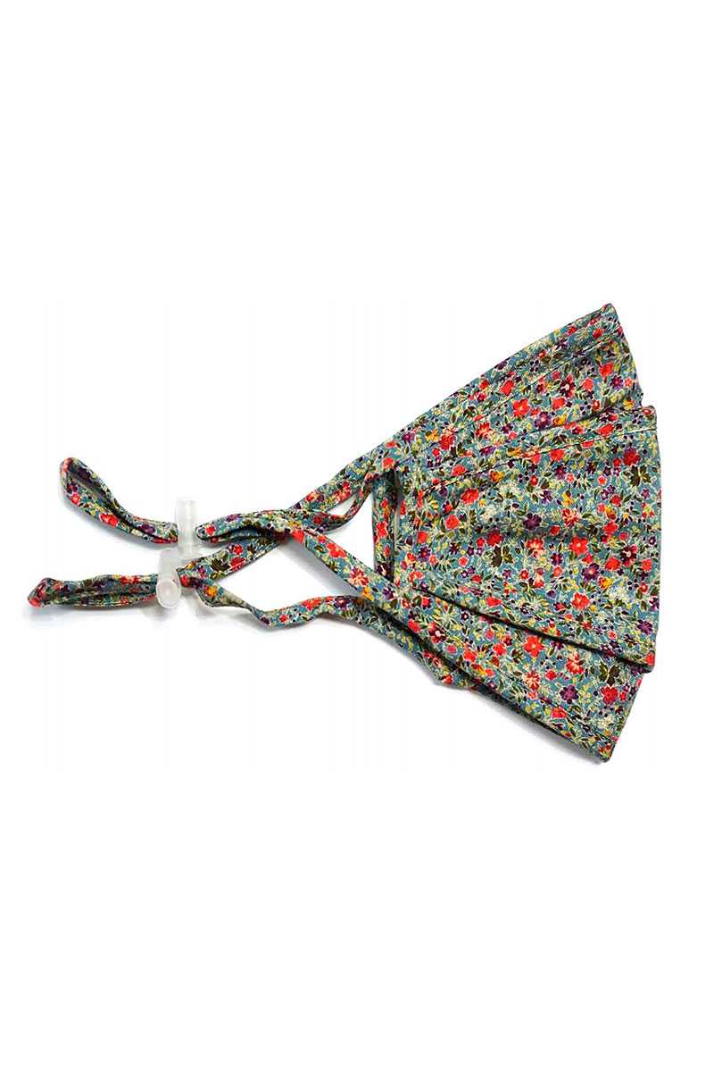 Multi-color 3d Stereoscopic Floral Cotton Mask with Strap