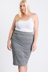 Dark Grey Glen Plaid Skirt