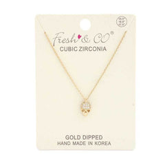 Dainty Rhinestone Skull Necklace
