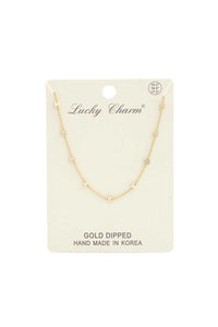 Gold Circle Link Metal Women's Necklace