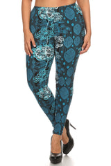 Floral Print, Full Length Leggings 