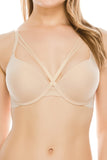 Frosted Almonds Strap Cross Front Bra