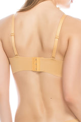 Pale Gold Strap Cross Front Bra