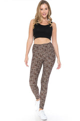 Printed Yoga Style Banded Women's Legging