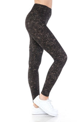 Print Yoga Style Banded Women's Lined Legging