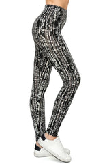 Yoga Style Tie Dye Print Women's Knit Legging