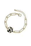 Pin Chain Leopard Haircalf Bracelet