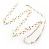 Durable Circle Link Metal Women's Chain Belt