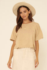 Vintage-Style Graphic Cotton Women's T-Shirt