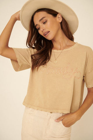 Vintage-Style Graphic Cotton Women's T-Shirt