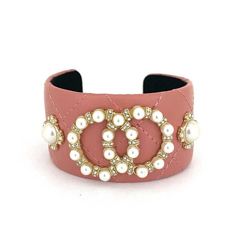 Double Round Faux Leather Bracelet