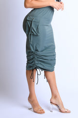 Olive Windbreaker Skirt