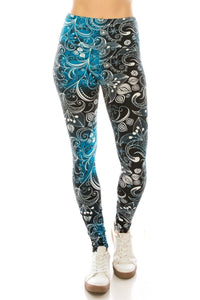 Printed Yoga Style Women's Lined Legging