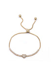 Rhinestone Heart Chain Women's Bracelet