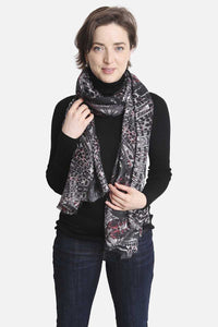 Fashion Feather Print Women's Skinny Scarf