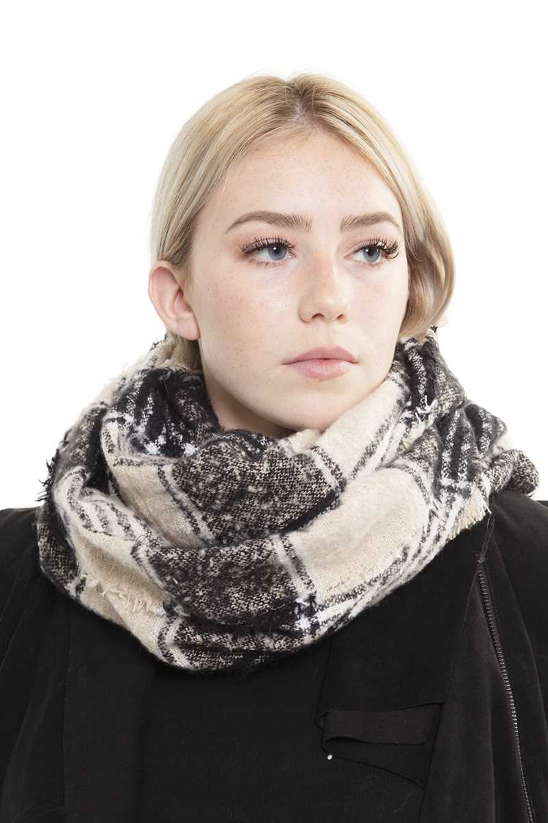 Multi Plaid Infinity Women's Scarf