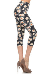 Multi-color Print Cropped Women's Capri Leggings 