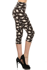 Dinosaur Printed Women's Capri Legging