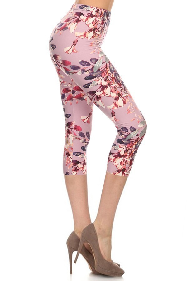 Multi-color Print Women's Capri Leggings