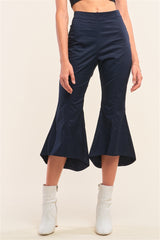 Navy High Waisted Retro Bell Bottom Women's Flare Pants