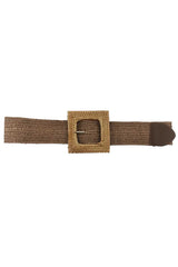 Durable Fashion Square Straw Women's Buckle Belt