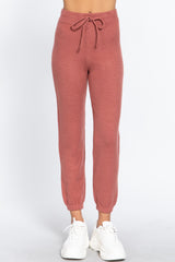 Drawstring Women's Sweater Long Pants