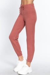 Drawstring Women's Sweater Long Pants