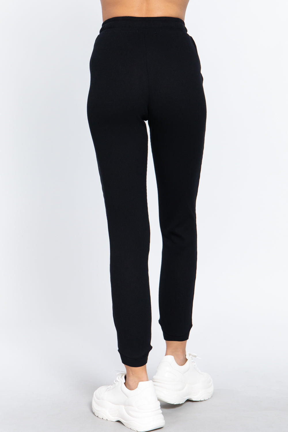 Waistband Side Pocket Thermal Women's Pants