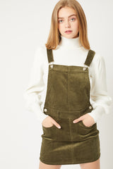 Overall Women's Dress with Adjustable Straps and Pockets