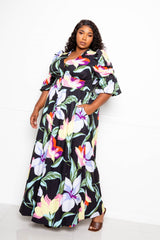 Puff Sleeve Button Front Women's Dress