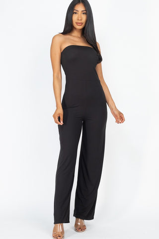Solid Strapless Jumpsuit for Women