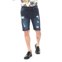 DISTRESSED DENIM SHORTS