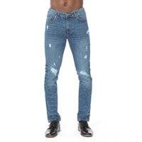 Distressed Rip Slim Taper Denim Jeans For Men