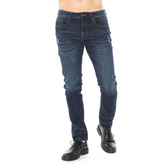 DISTRESSED SLIM TAPER DENIM JEANS