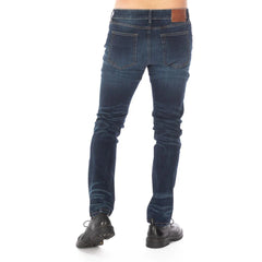 DISTRESSED SLIM TAPER DENIM JEANS