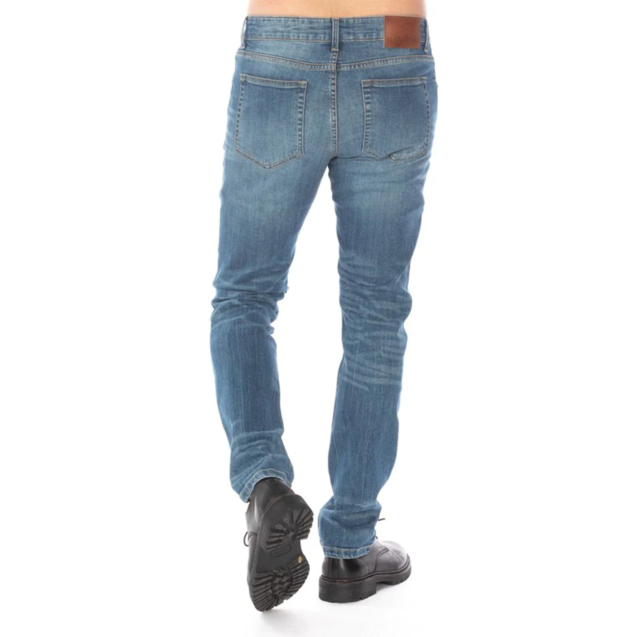 Distressed Slim Taper Denim Jeans