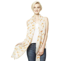 Fashion Bird Print Skinny Scarf