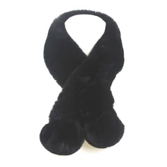 Faux Felt Fur Pompom Neck Warmer Wrap Scarf