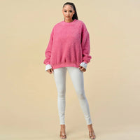 Faux Sherpa Pullover Hoodie