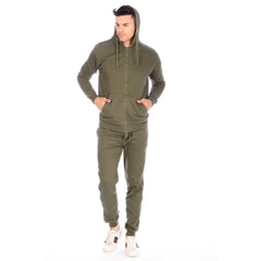 Fleece Sweatpants Olive for Men