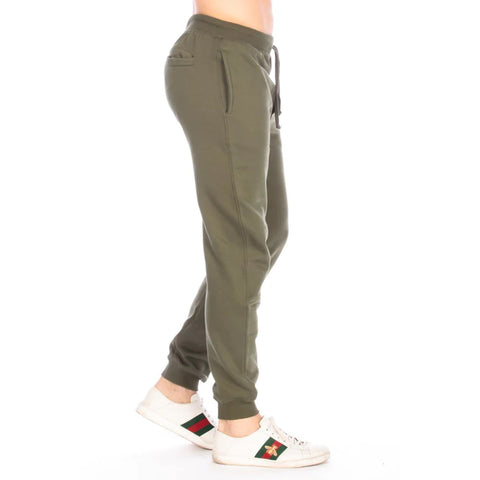 Fleece Sweatpants Olive for Men