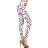 Floral Printed Lined Women's Knit Legging