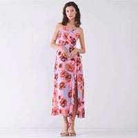 Floral Sleeveless Maxi Dress with Side Slits