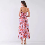 Floral Sleeveless Maxi Dress with Side Slits