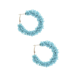Flower Sequin Hoop Women Earring