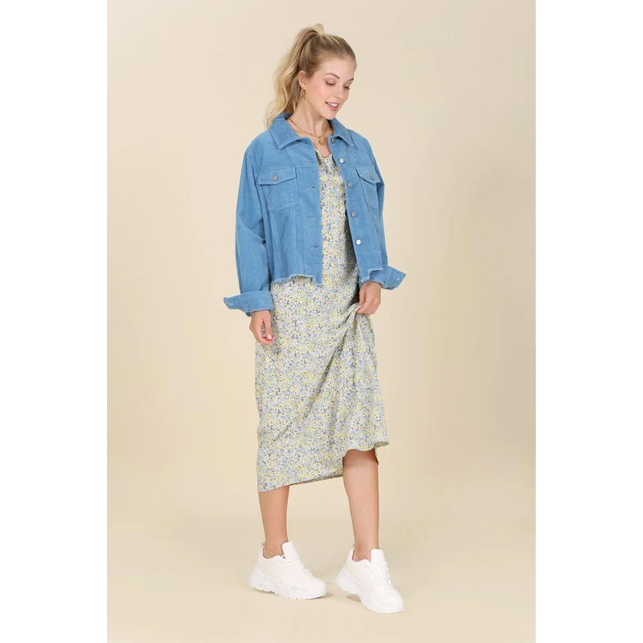 Frayed corduroy jacket