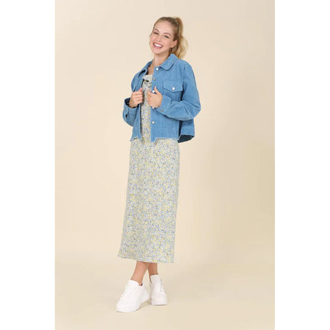 Frayed corduroy jacket