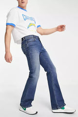 Flare Jeans for Men in Dark Wash - Blue