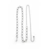 Gold Rhodium Circle Chain Metal Belt