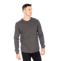 Henley Long Sleeve Charcoal for Men